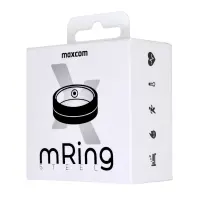 Smart Ring Maxcom mRing MR100 No.12 (Inside Diameter 21.7mm) IP68 with Heart Rate and Sleep Monitoring Black