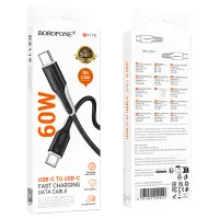 Cable Borofone BX119 USB-C to USB-C 60W Black 1m