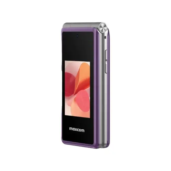 Maxcom MM835(Dual Sim) 3.5"+ 2.4” with Camera, Flashlight, Radio and Emergency Button Purple