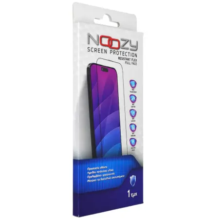 Tempered Glass Noozy Full Face Resistant Flex 9H  for iPhone 13 13 Pro 14 16e 17e