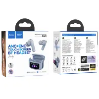 Wireless Hands Free Hoco EQ21 Sandy 400mAh v5.4 with ANC ENC TWS 7h Talk Time and Touch Screen Blue