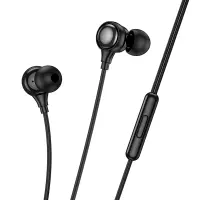 Hands Free Hoco M116 Benevolent Stereo USB-C with Microphone 1.2m Black Compatible with All USB-C Devices