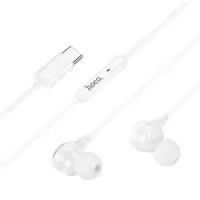 Hands Free Hoco M116 Benevolent Stereo USB-C with Microphone White 1.2m Compatible with All USB-C Devices