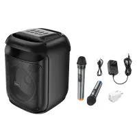 Wireless Speaker Hoco HA13 Ramon TWS BT V5.4 60W 4000mAh USB 3.5mm Micro SD with 2 Wireless Microphones and Lighting