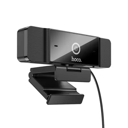 USB Webcam Hoco D100 1080p 30Fps Dual Microphone Black 1.5m