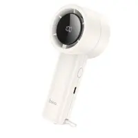 Hoco HX63 Fashion Portable Handheld Fan 2000mAh 5 Airflow Speeds 9200Rpm with Digital Display White