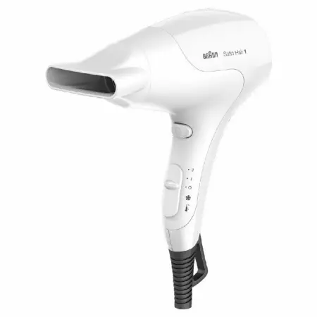 Hair Dryer Braun HD180 Satin Hair 1 Style & Go 1800W 2 Power Levels White