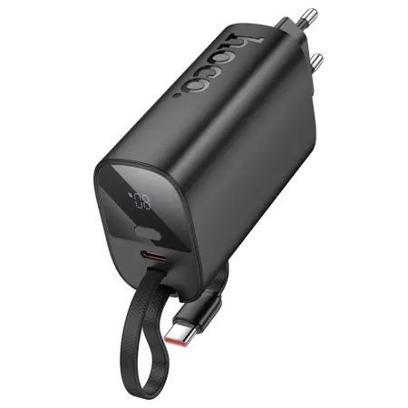 Power Bank Hoco J148 Handy 5000mAh PD20W QC3.0A Charger with 1xUSB-C Port and 1xUSB-C Cacle Black