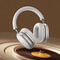 Wireless Stereo Headphone Hoco W35 Max V5.4 800mAh with Micro SD and AUX ports ANC Sliver