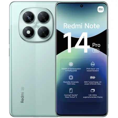 Xiaomi Redmi Note 14 Pro 5G Dual Sim 6.67" 12GB/512GB NFC IP68 Coral Green