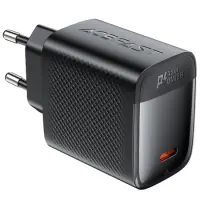 Travel Charger Acefast A112 Fast Charging USB-C PD45W QC3.0 GaN Black