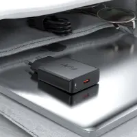 Travel Charger Acefast A65 Ultra Thin Fast Charging 1xUSB-C PD20W QC3.0 GaN Black