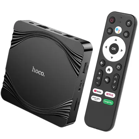 TV Box Hoco. DQ10 Navio 4K UHD 60Fps with WiFi RJ45 4GB RAM+32GB ROM v5.0 Android 12 Not compatible with Cosmote TV and Netflix app.