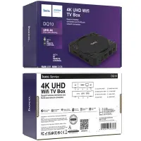 TV Box Hoco. DQ10 Navio 4K UHD 60Fps with WiFi RJ45 4GB RAM+32GB ROM v5.0 Android 12 Not compatible with Cosmote TV and Netflix app.