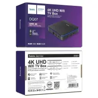 TV Box Hoco. DQ07 Primo 4K UHD 60Fps with WiFi RJ45 4GB RAM + 64GB ROM v5.0 Android 9 Not compatible with Netflix and CosmoteTV apps.