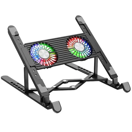 Laptop Cooler Hoco. DH17 Black with 2 Fans and Lighting for Laptops up to 17.3"