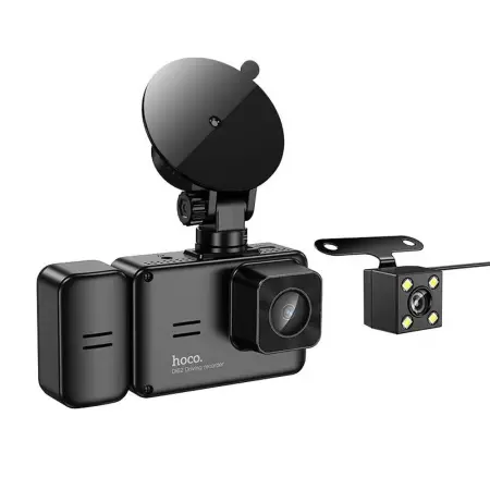 Windshield Cam Hoco. DI62 Warrior 720p HD 150mAh Wifi Ultra Wide Angle Lens 145° 2" Display with 3 Cameras Simultaneous Recording