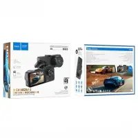 Windshield Cam Hoco. DI63 Universe 720p HD 150mAh Wifi Ultra Wide Angle Lens 145° 2" Display with 3 Cameras Simultaneous Recording