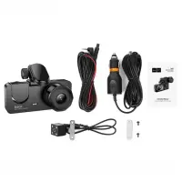 Windshield Cam Hoco. DI63 Universe 720p HD 150mAh Wifi Ultra Wide Angle Lens 145° 2" Display with 3 Cameras Simultaneous Recording