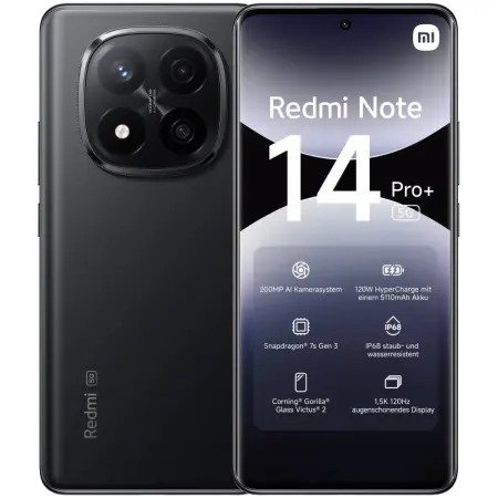 Xiaomi Redmi Note 14 Pro+ 5G Dual Sim 6.67" 8GB/256GB NFC IP68 Midnight Black