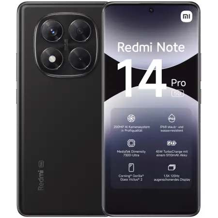 Xiaomi Redmi Note 14 Pro 5G Dual Sim 6.67" 8GB/256GB NFC IP68 Midnight Black