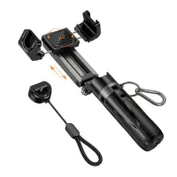 Selfie Stick and Base Holder Hoco K27 Magic Mini for Devices 4.5"- 7" with Remote Control Bluetooth v5.2 55mAh and Extension Option