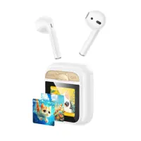 Wireless Hands Free Hoco EW86 Cat v5.4 300mAh 3.5h Talk Time, Find my Earphone and Smart Touch Screen White