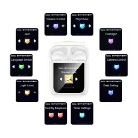 Wireless Hands Free Hoco EW86 Cat v5.4 300mAh 3.5h Talk Time, Find my Earphone and Smart Touch Screen White