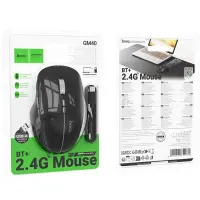 Bluetooth Rechargeable Mouse Hoco GM40 Dixon RGB Wireless 2.4GHz Bluetooth 5.0 with 7 Buttons 1600 DPI Black