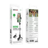 Selfie Stick Borofone BY14 Graceful Mini for Devices 4.5"-7.0" with Remote Control 120mAh Bluetooth v5.2 Black