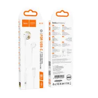 Hands Free Hoco M115 Sagacious USB-C Universal Earphones Hi-Fi Stereo with Microphone White 1.2m Comptatible with All USB-C Devices