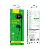 Hands Free Hoco M97 Enjoy Universal Earphones Stereo Bass USB-C with Microphone Compatible with All USB-C Devices Black 1.2m