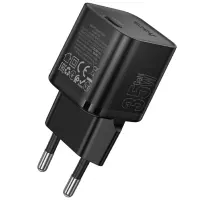 Travel Charger Hoco N66 Ingenious Single Port GaN PD35W USB-C 5V 3.0A Black
