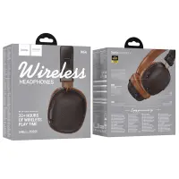 Wireless Stereo Headphones Hoco W64 Earl II TWS v5.4 300mAh 32h Talk Time AUX Port USB-C Brown