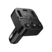 Bluetooth FM Transmitter Hoco E87 Delta 35W with 2xUSB-A and 1xUSB-C PD20W BT5.4 Supports USB Music Playback and Calls