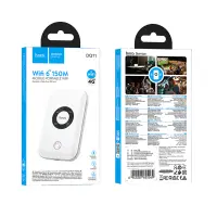 Portable WiFi Router Hoco. DQ11 4G Wifi6 150Mbps 2.4GHz White