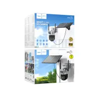 Smart 4G Camera Hoco. DI76 Feather Solar Powered FullHD IP65 355° Dual Camera Full HD Colour Night Vision Two-Way Voice Intercom Motion Detection Work only with Nova SIM