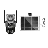 Smart 4G Camera Hoco. DI76 Feather Solar Powered FullHD IP65 355° Dual Camera Full HD Colour Night Vision Two-Way Voice Intercom Motion Detection Work only with Nova SIM