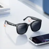 Bluetooth Hands Free Sunglasses Hoco. DI87 v.5.3 with Air-Conduction Speakers, Microphone, Touch Controls and up to 6 Hours of Playtime