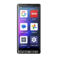 Maxcom MS601 4G Dual Sim 6" 4GB/64GB with Desktop Charger, Large Icons and Physical Buttons and SOS Button Black