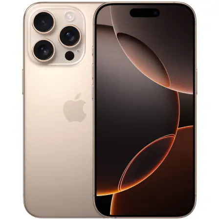 Apple iPhone 16 Pro 5G 6.3" 8GB/128GB NFC IP68 Desert Titanium with Indian Specs and 1 year Guarantee