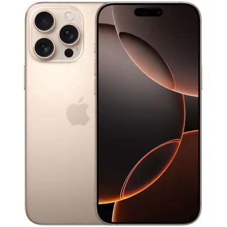 Apple iPhone 16 Pro Max 5G 6.9" 8GB/256GB NFC IP68 Desert Titanium with Indian Specs and 1 year Guarantee