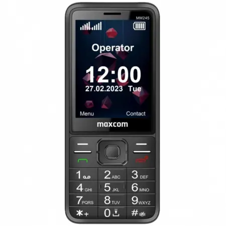 Maxcom Classic MM245 2.8" 4G with Bluetooth, Radio, Camera and Extra Big Fonts Black