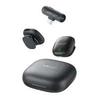 Lavalier Microphones Acefast R1 HD AI Noise Reduction Low Latency 50m Range 48hr Battery with USB-C Transmitter and Charging Case Black