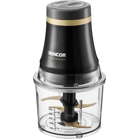 Sencor SCB 4000BK Food Chopper 400W with 1L Bowl and 2 Dual Titanium Blades