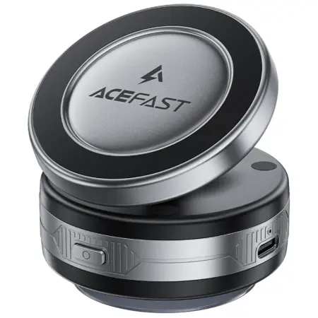 Mobile Phone Magnetic Desktop Holder Acefast E29 15W with Wireless Charging, Powerfull Magnets and Free Rotation Grey