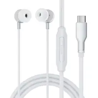 Hands Free Silicon Acefast L8 Earphones Stereo USB-C Grey 1.2m with HD Mic Compatible with All USB-C Devices