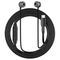 Hands Free Silicon Acefast L8 Earphones Stereo USB-C Black 1.2m with HD Mic Compatible with All USB-C Devices