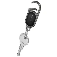 Tracking device Hoco E91J Tiger Keychain with a Carabiner Only for iOS Compatible with Apple Find My Network Black