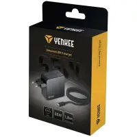 Universal Power Adapter Yenkee YAU C65 PD65W with USB-C Cable Compatible with Smartphones / Tablets and Laptops 1.8m